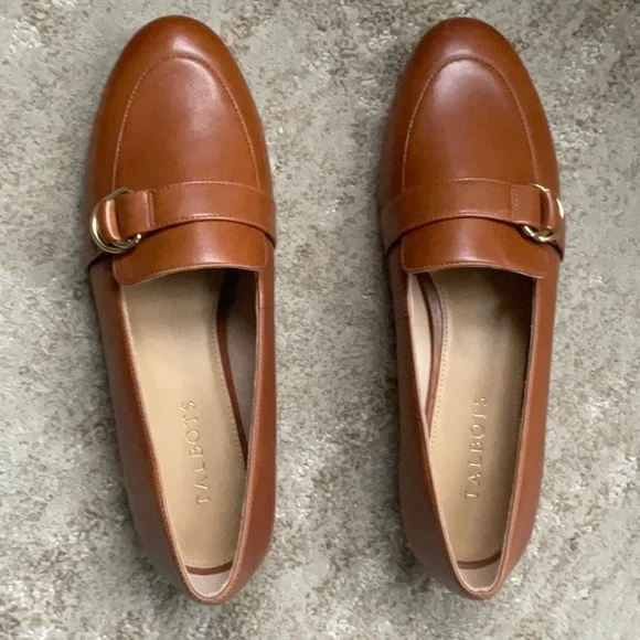 Talbots Ryan D Ring Leather Loafers Scandi Girl Cognac Size 9 1/2 - Picture 2 of 8